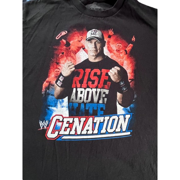 WWE John Cena Cenation T-Shirt Men’s Medium Black Wrestling Graphic Tee - Picture 6 of 7